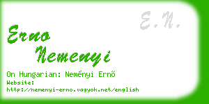 erno nemenyi business card